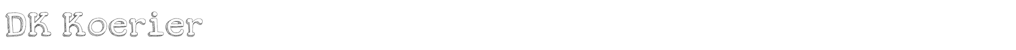 Sample characters DK Koerier Font